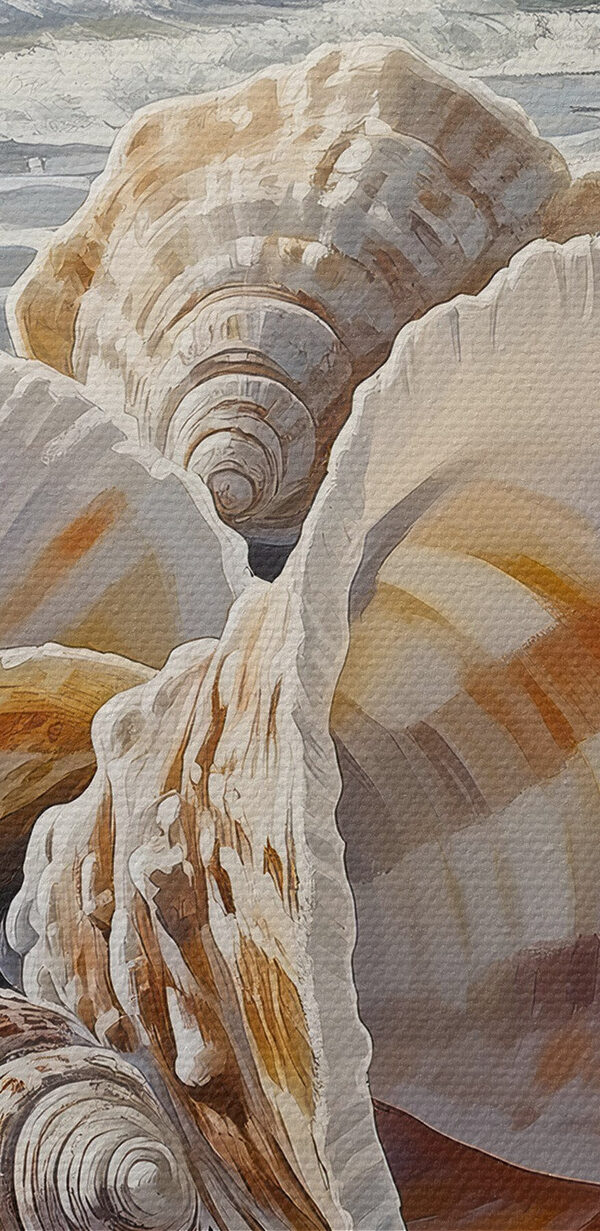 Seashells on a beach