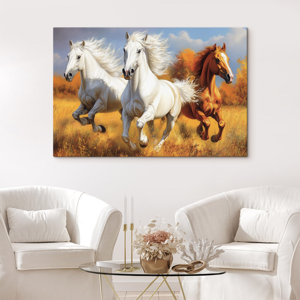 Group of horses running in a field Group of horses running in a field
