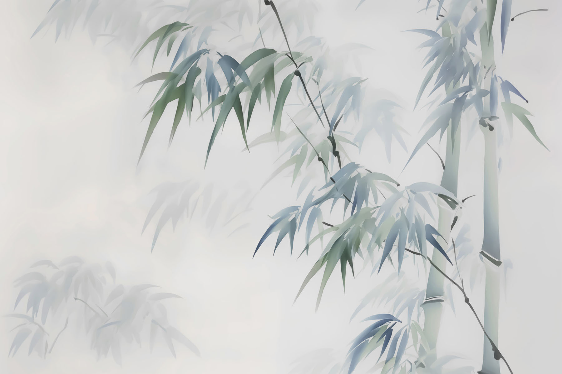 Serene bamboo in soft hues