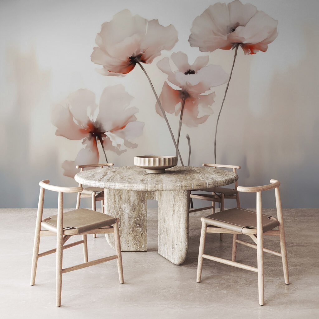 Group of flowers on stems Group of flowers on stems