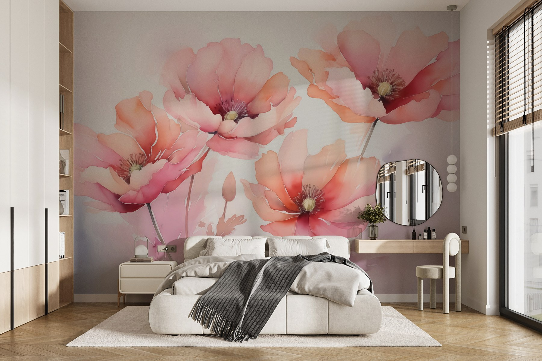 Painting of flowers on a white background Painting of flowers on a white background