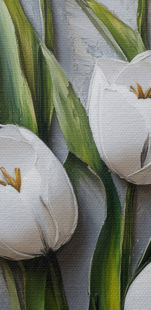 Fehér tulipánok festése Fehér tulipánok festése
