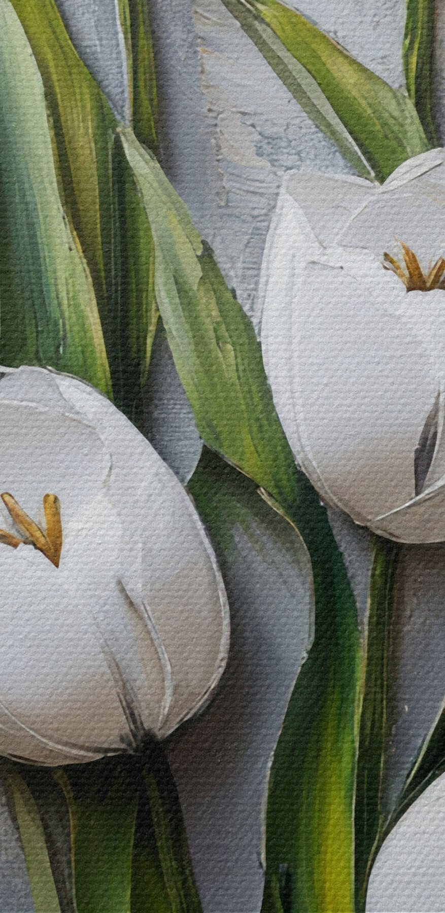 Fehér tulipánok festése