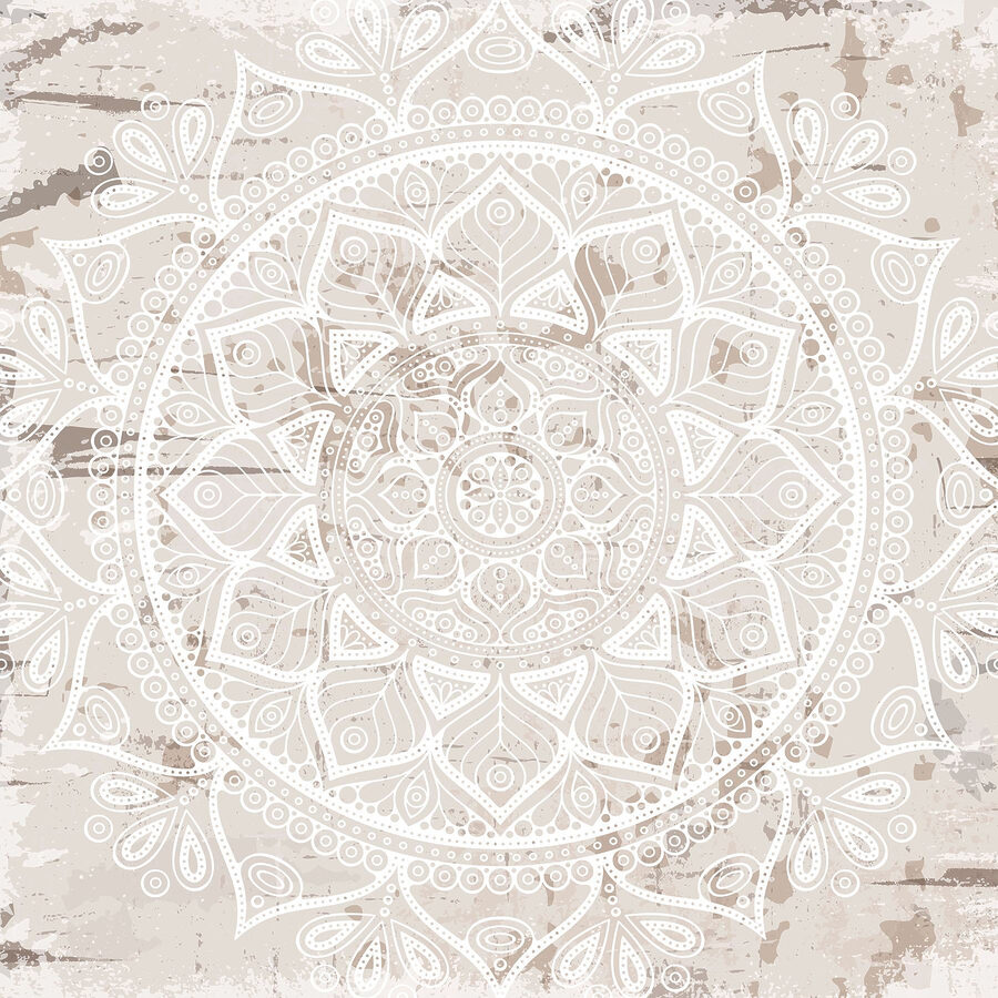 Fehér mandala barna felületen