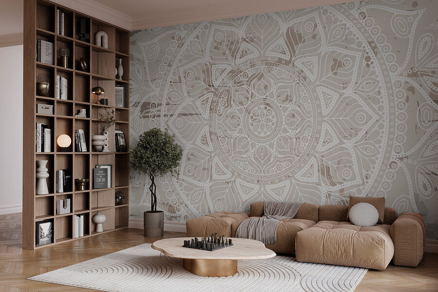 Fehér mandala barna felületen