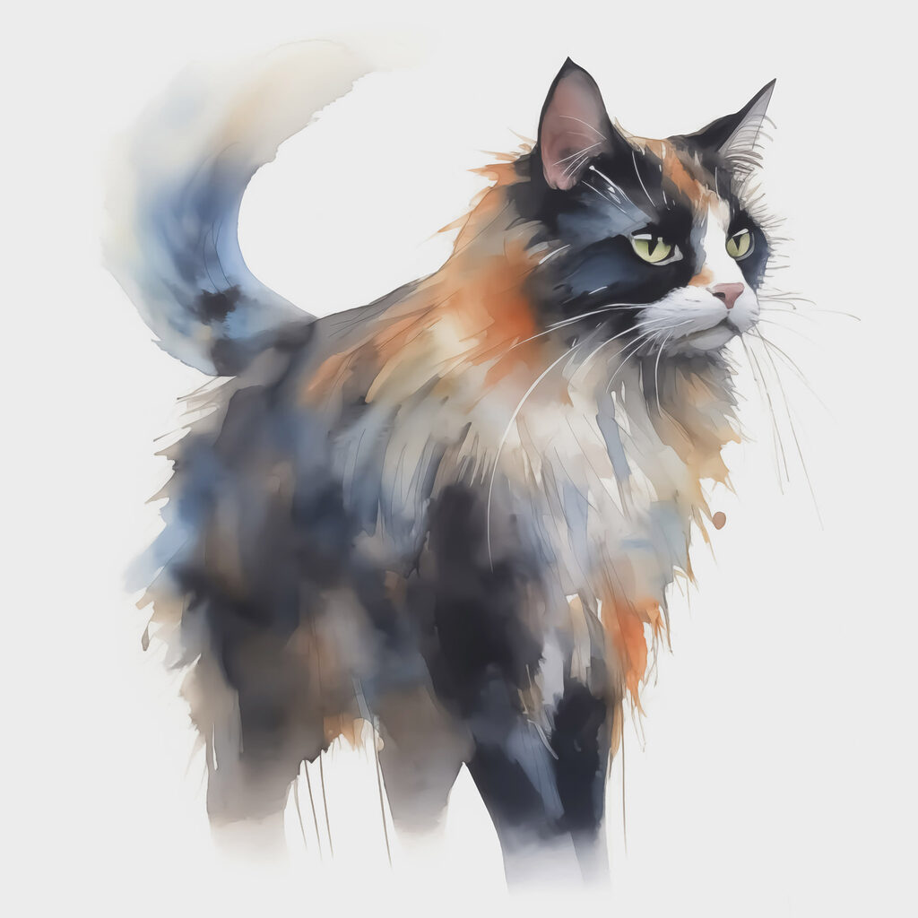 Cat with long whiskers
