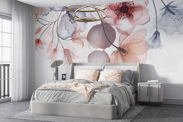Delicate floral design with soft hues