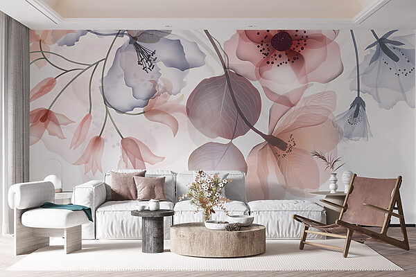 Delicate floral design with soft hues