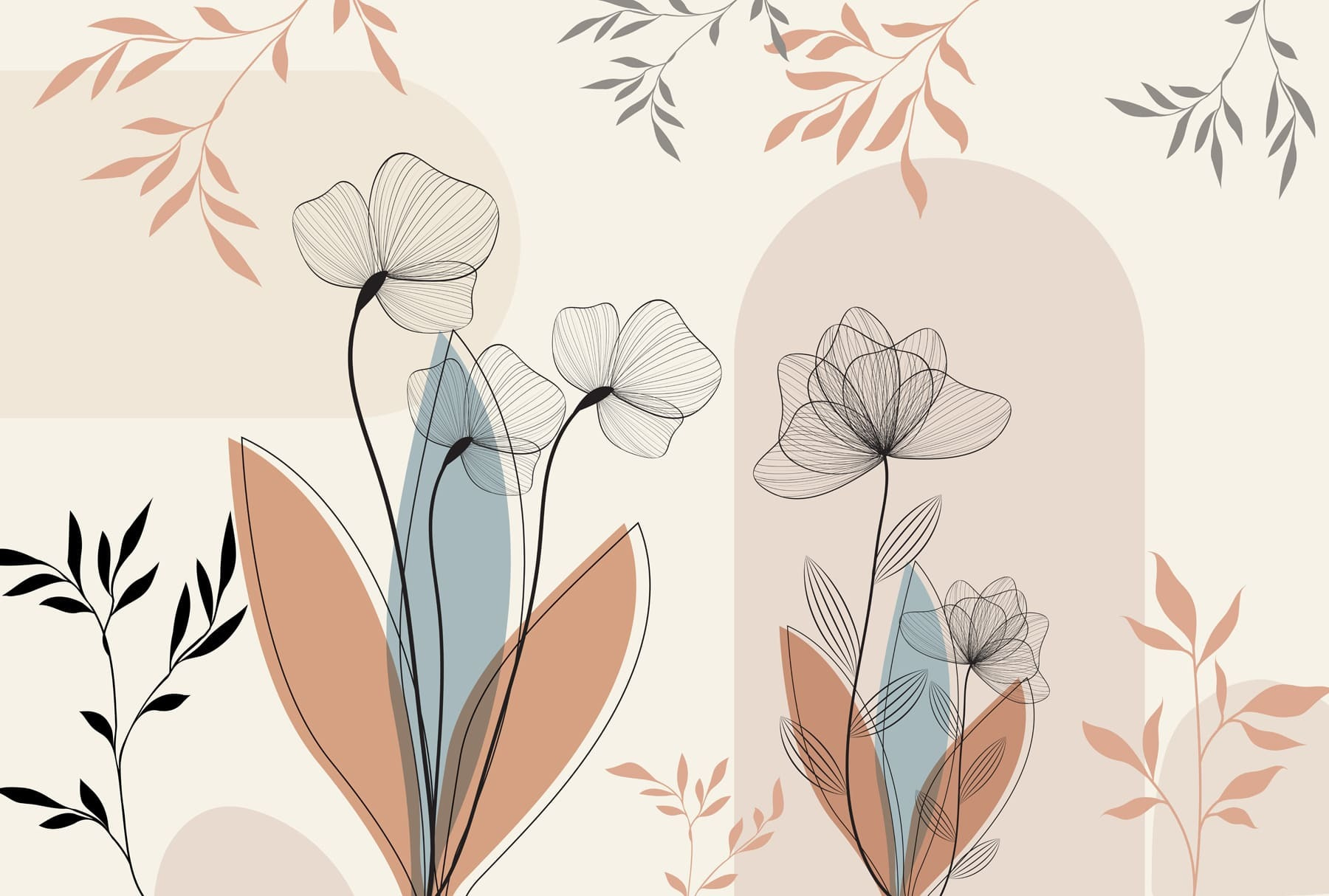 Floral elegance in soft hues