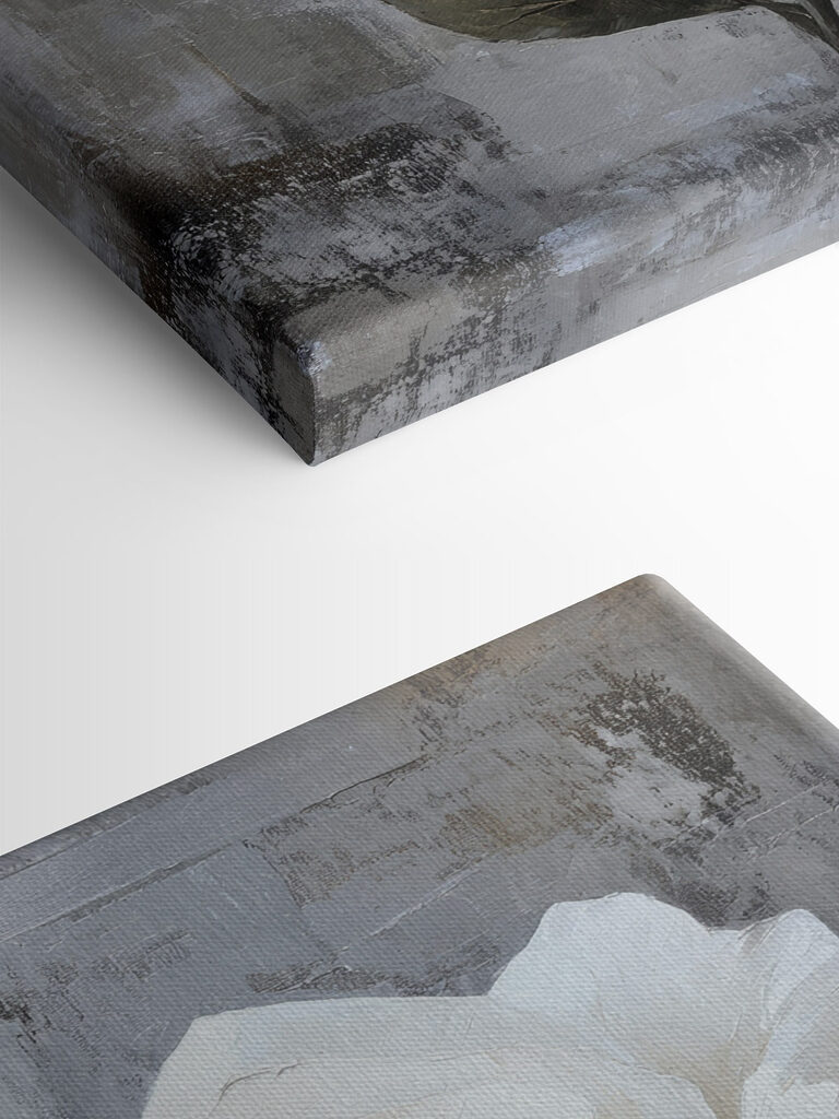 Painting of a white rose