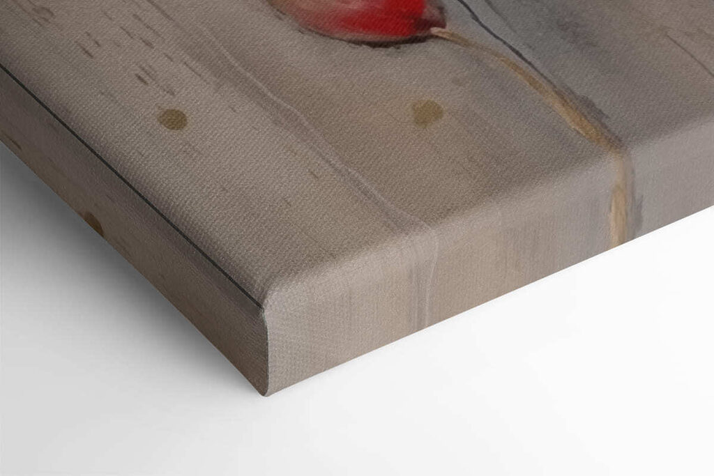 Painting of flowers on a grey background