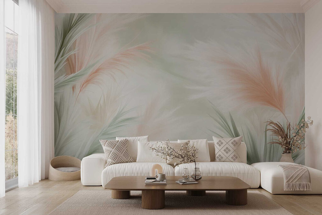 Soft pastel foliage in gentle hues