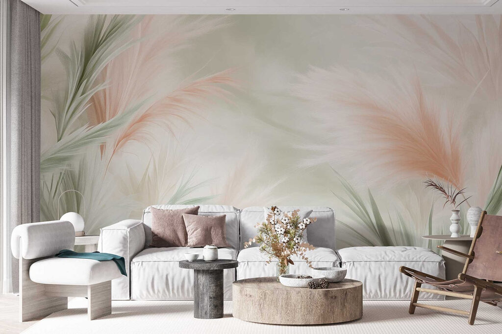 Soft pastel foliage in gentle hues