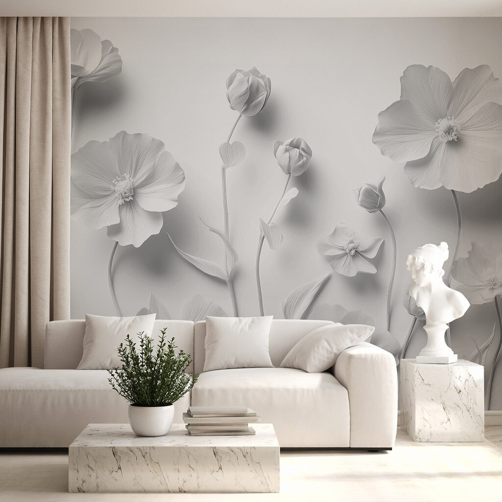 Group of white flowers Group of white flowers