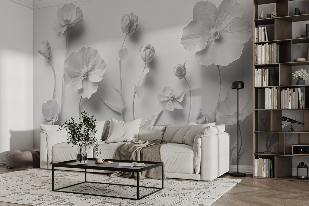 Group of white flowers Group of white flowers