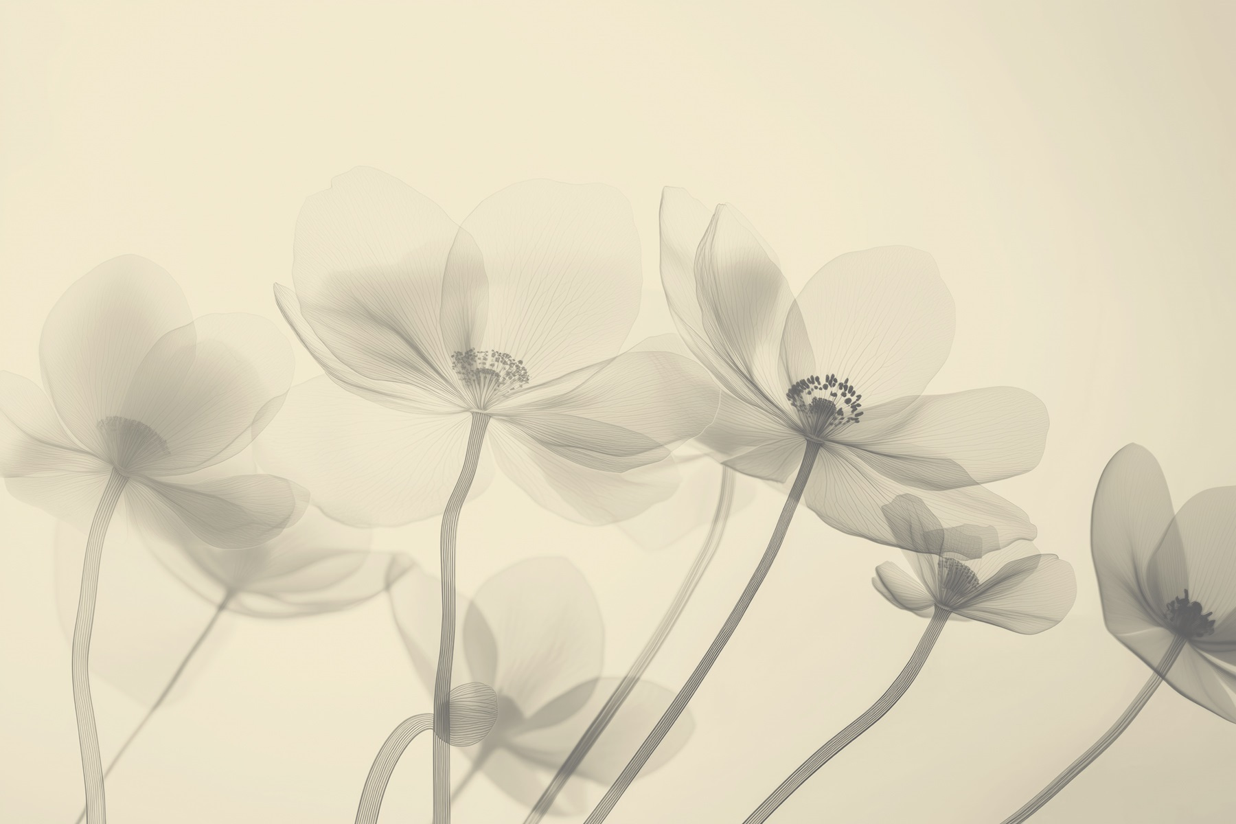Delicate petals in soft hues