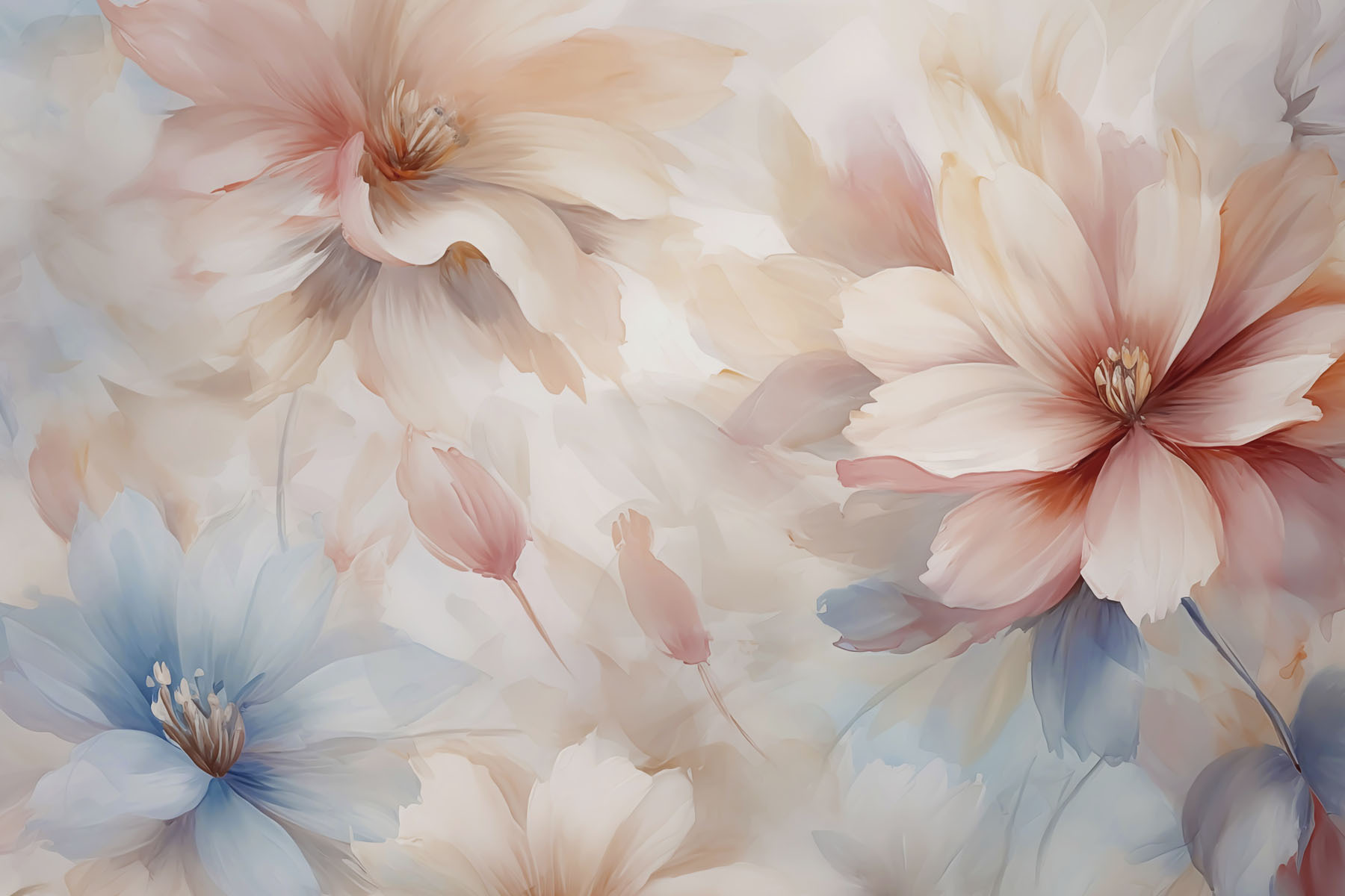 Delicate blooms in soft hues Delicate blooms in soft hues