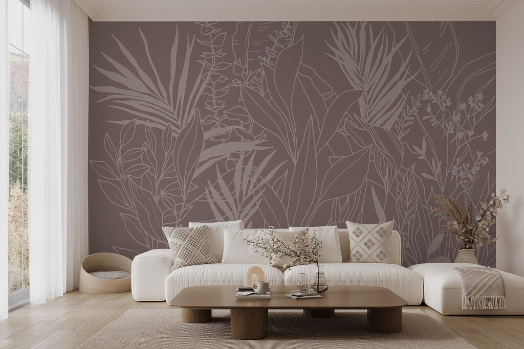Drawing of plants and leaves