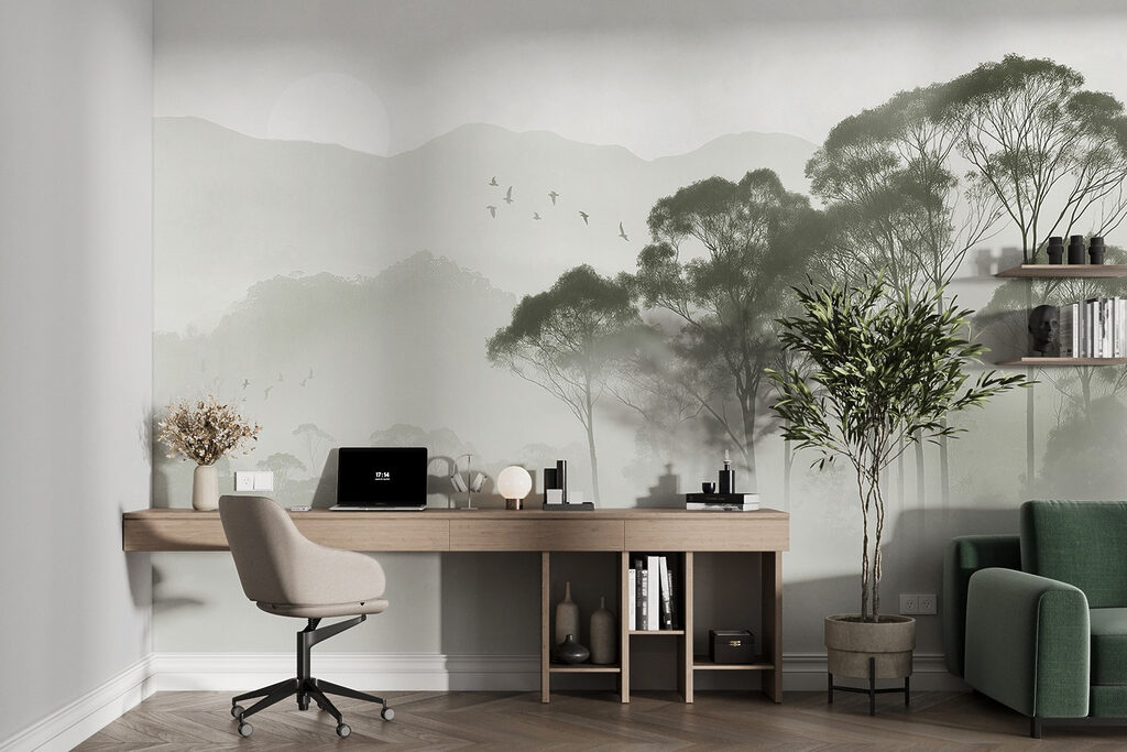 Birds flying over trees Birds flying over trees