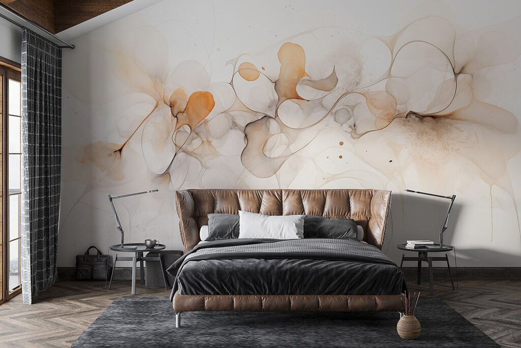 Ethereal hues in flowing abstraction Ethereal hues in flowing abstraction