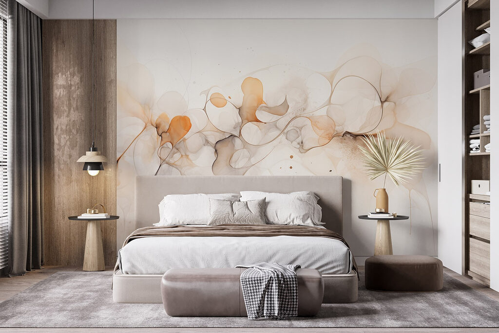 Ethereal hues in flowing abstraction Ethereal hues in flowing abstraction