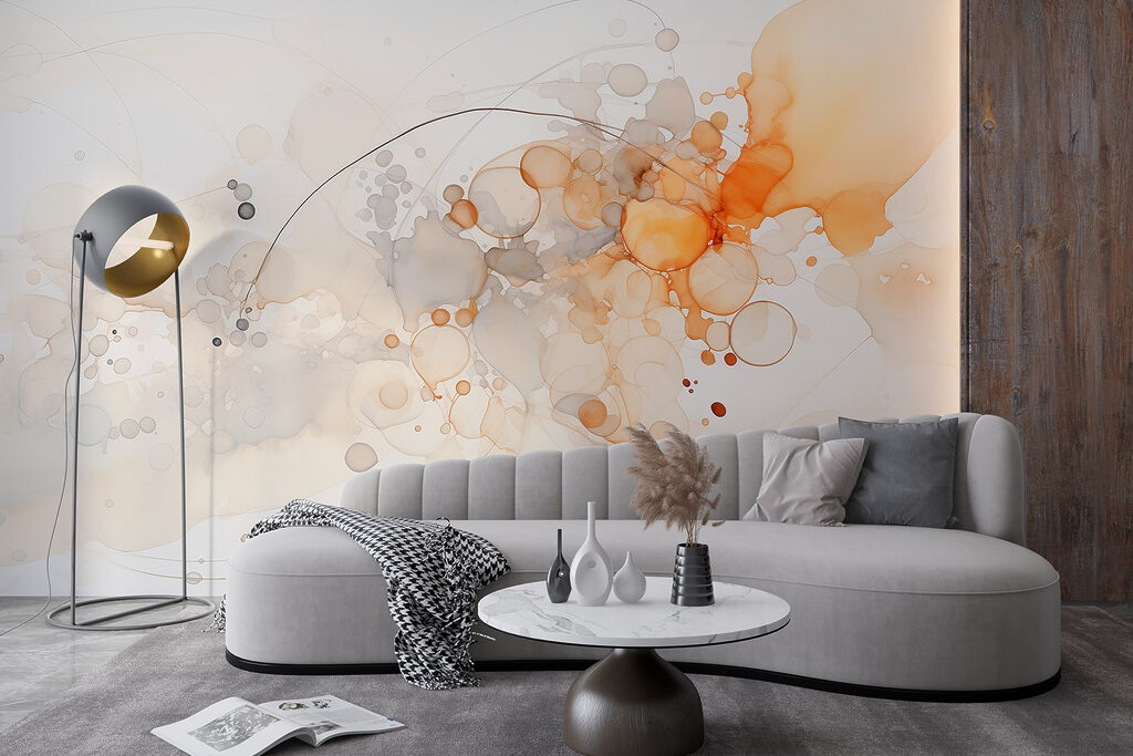 Abstract forms in soft hues