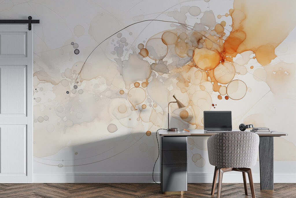 Abstract forms in soft hues