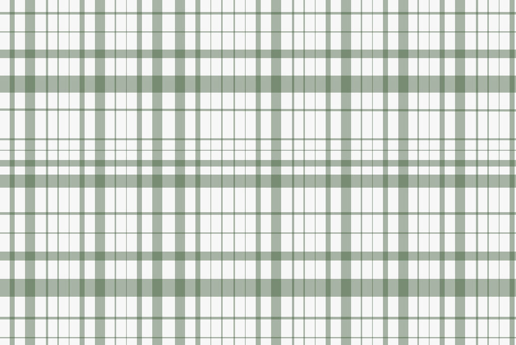 Green and white plaid