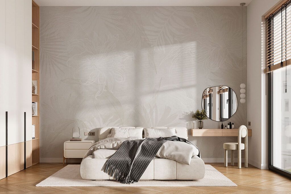 White background with leaves