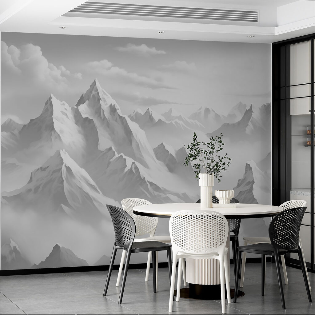 Mountain range with clouds Mountain range with clouds