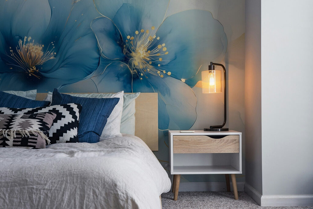 Delicate blue blossoms in soft hues Delicate blue blossoms in soft hues