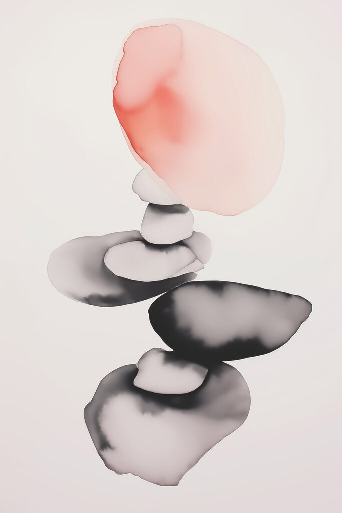 Balanced stones with soft hues Balanced stones with soft hues