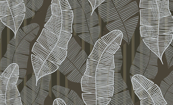 Pattern of white and gray leaves Pattern of white and gray leaves
