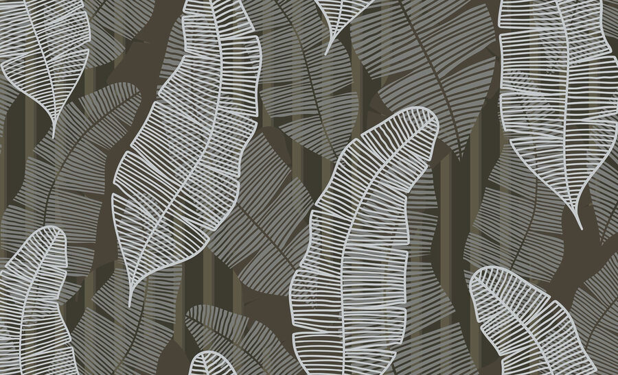 Pattern of white and gray leaves Pattern of white and gray leaves