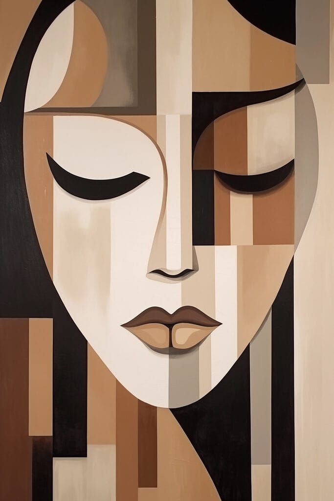 Painting of a woman's face