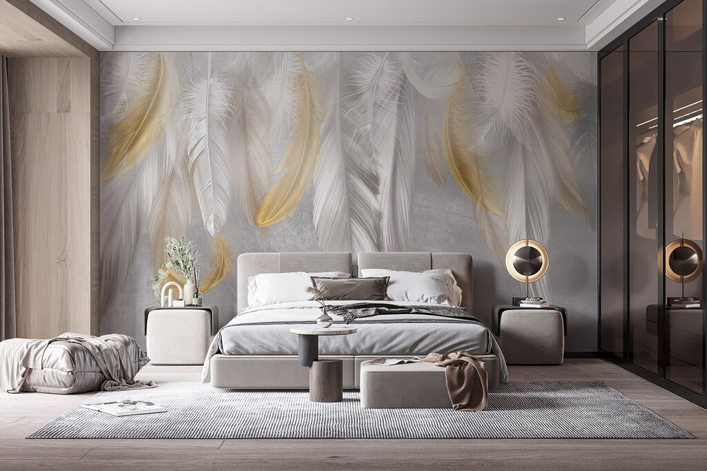 Delicate feathers in soft hues Delicate feathers in soft hues