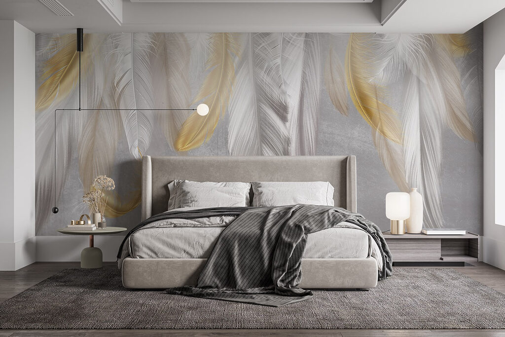 Delicate feathers in soft hues Delicate feathers in soft hues