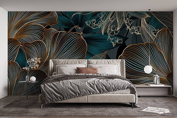 Elegáns virágos design sötét tónusokban Elegáns virágos design sötét tónusokban