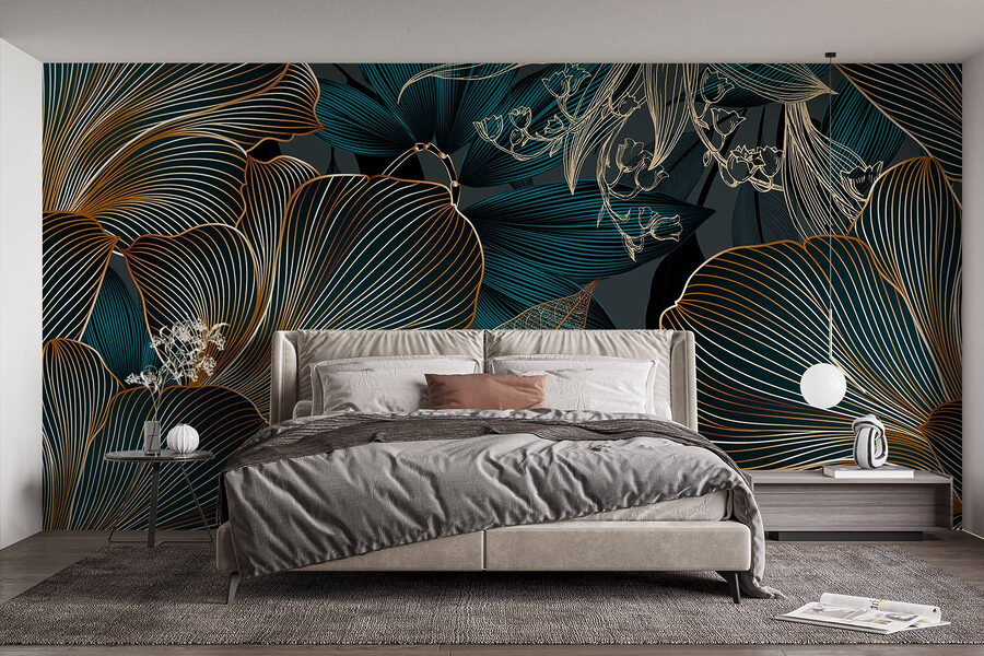 Elegáns virágos design sötét tónusokban