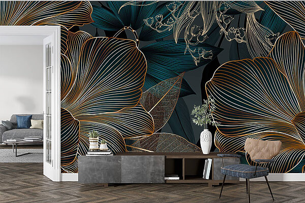 Elegáns virágos design sötét tónusokban Elegáns virágos design sötét tónusokban