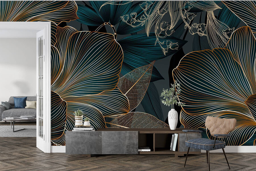 Elegáns virágos design sötét tónusokban