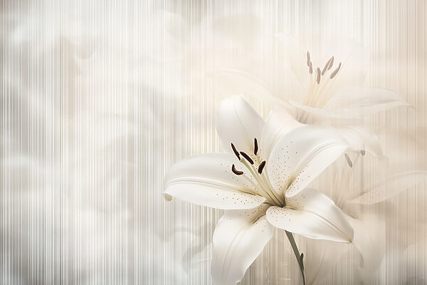 Elegant white lilies in soft hues Elegant white lilies in soft hues