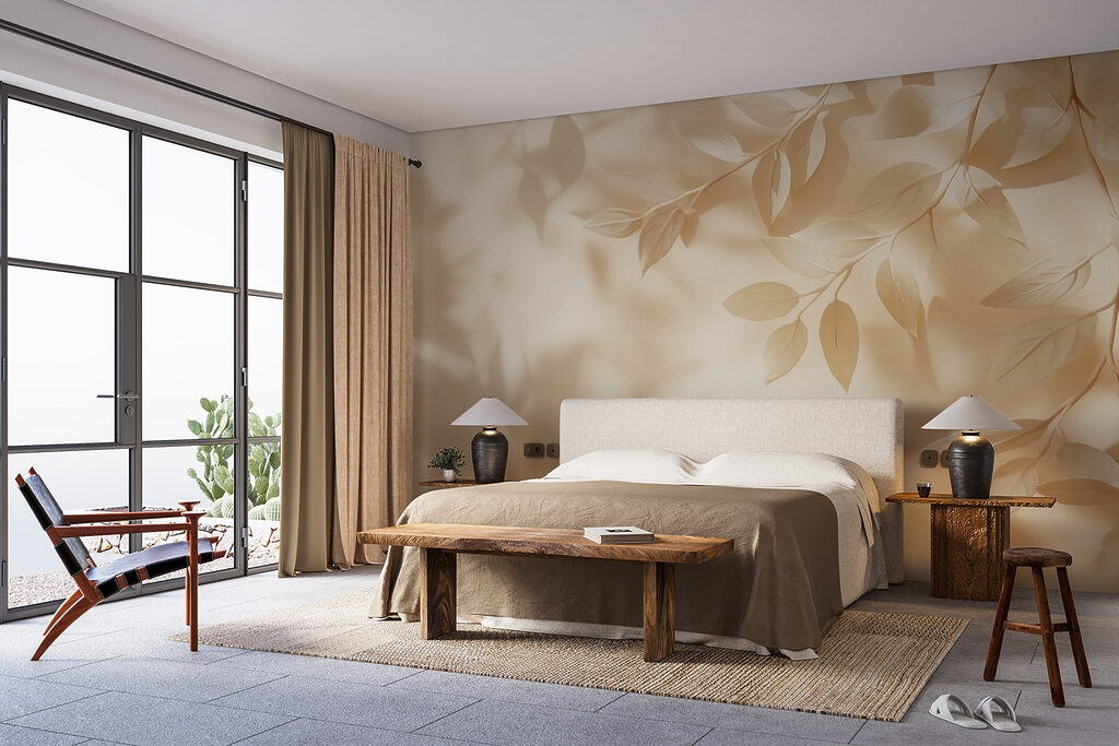 White leaves on a white surface