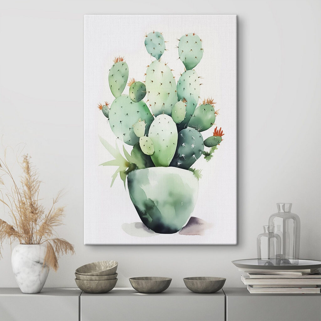 Watercolor of a cactus Watercolor of a cactus
