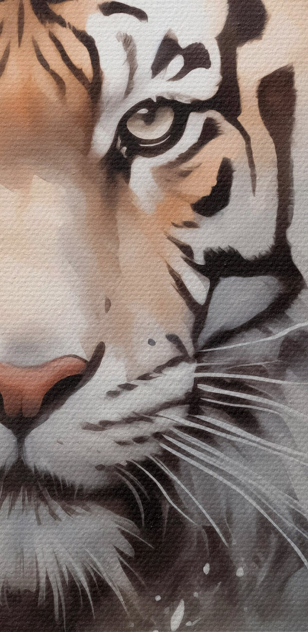 Tigris virágokkal a háttérben Tigris virágokkal a háttérben