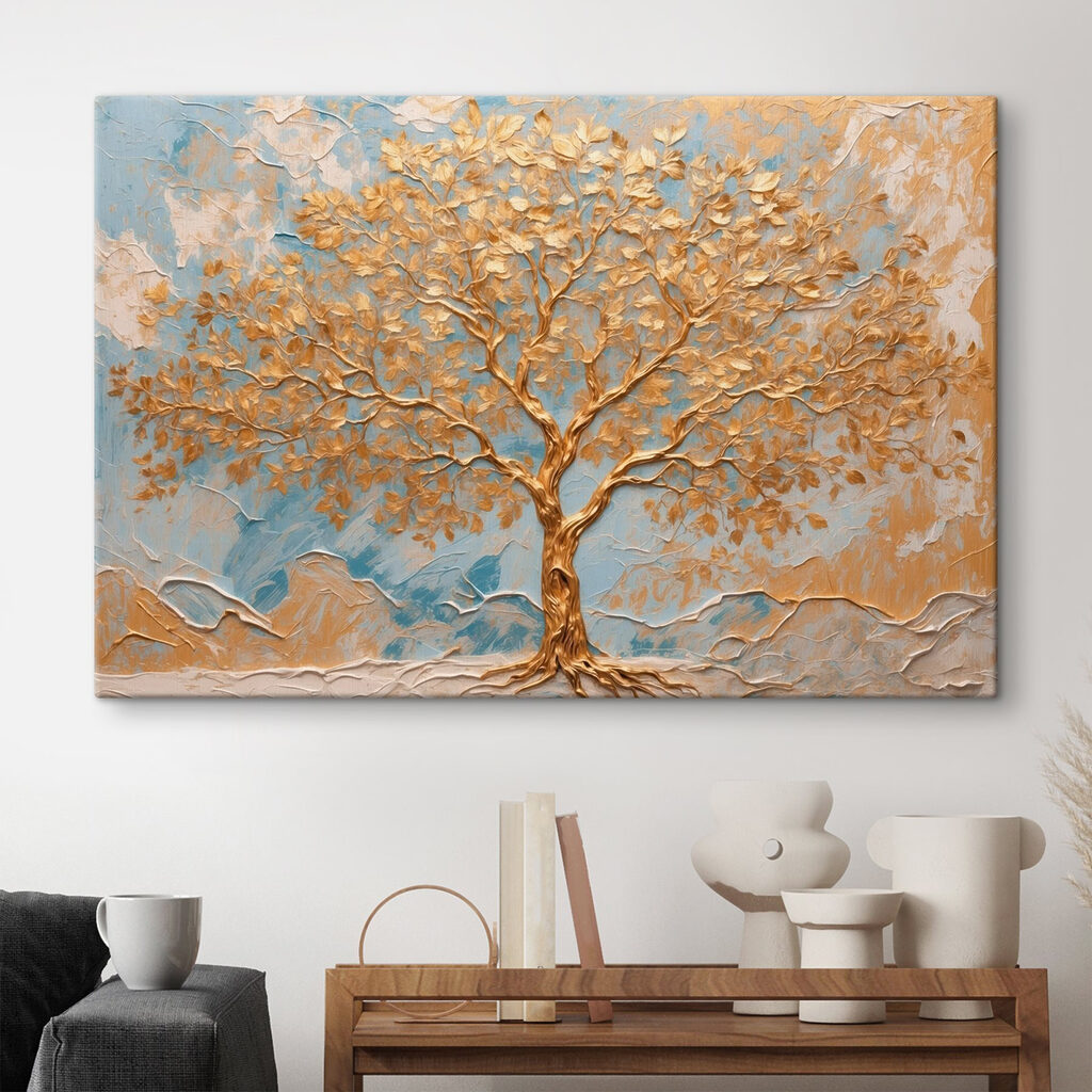 Majestic tree against tranquil backdrop