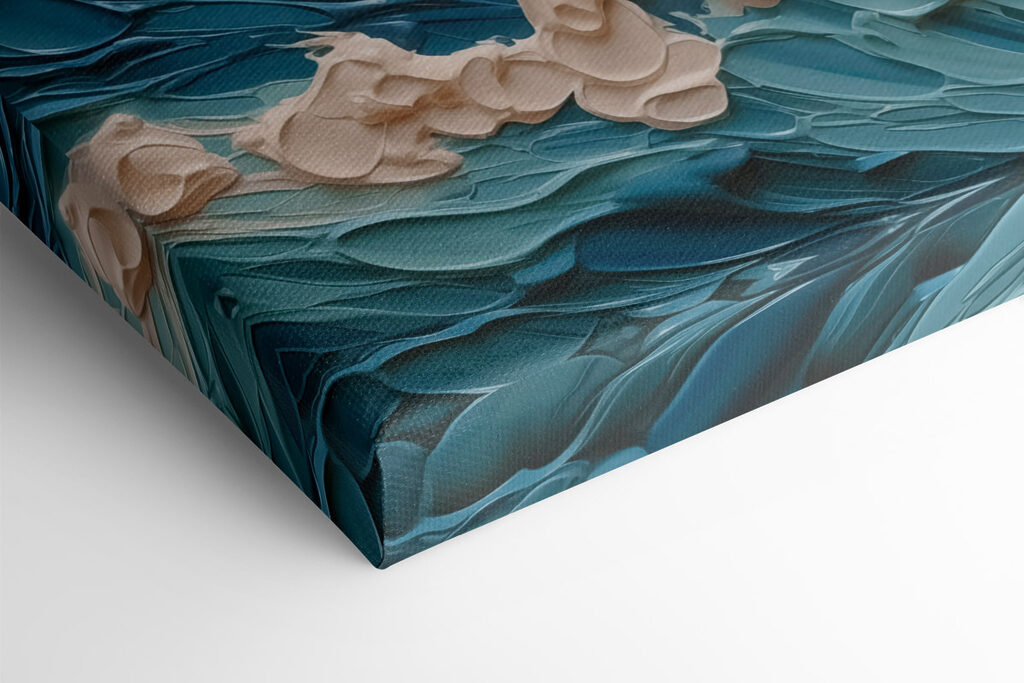 Painting of waves and clouds