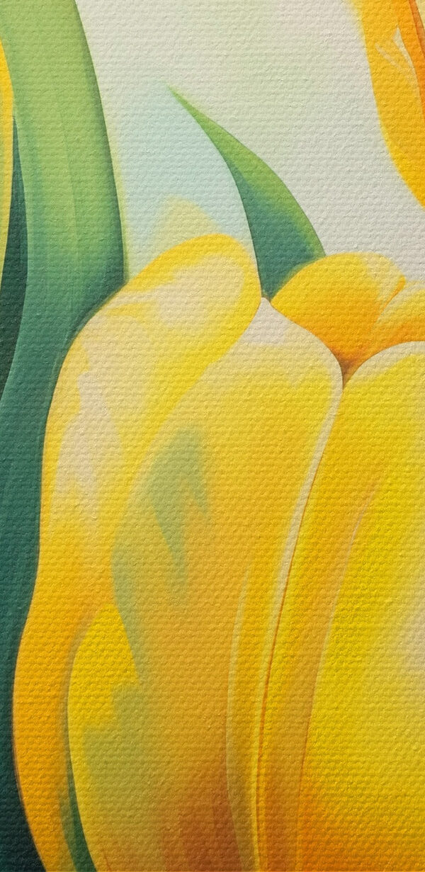 Sárga tulipánok festése Sárga tulipánok festése