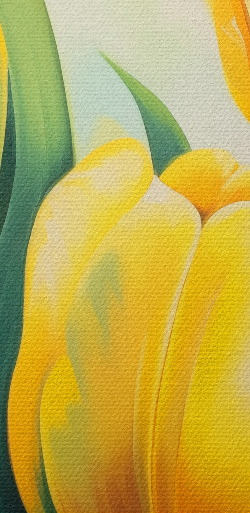 Sárga tulipánok festése