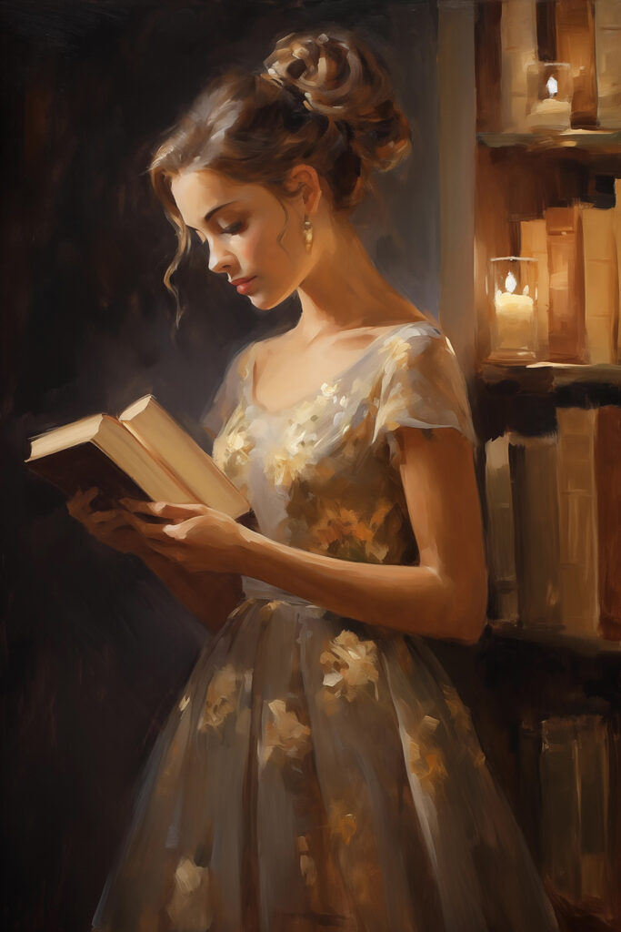 Woman reading a book